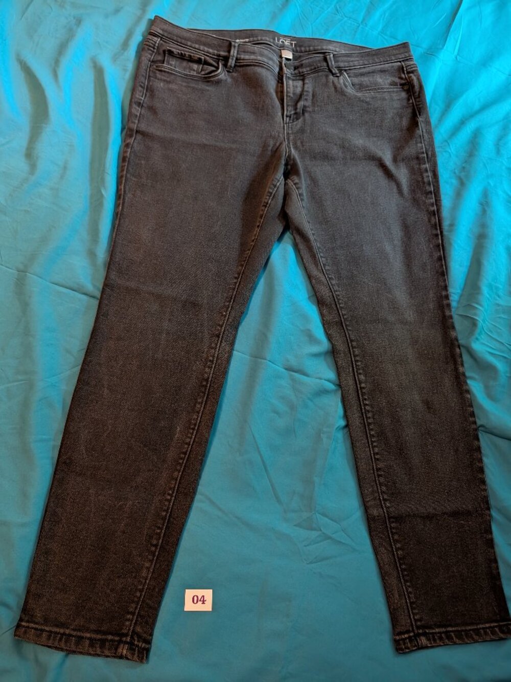 LOFT Modern Skinny Jeans Black Size 14P